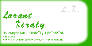 lorant kiraly business card